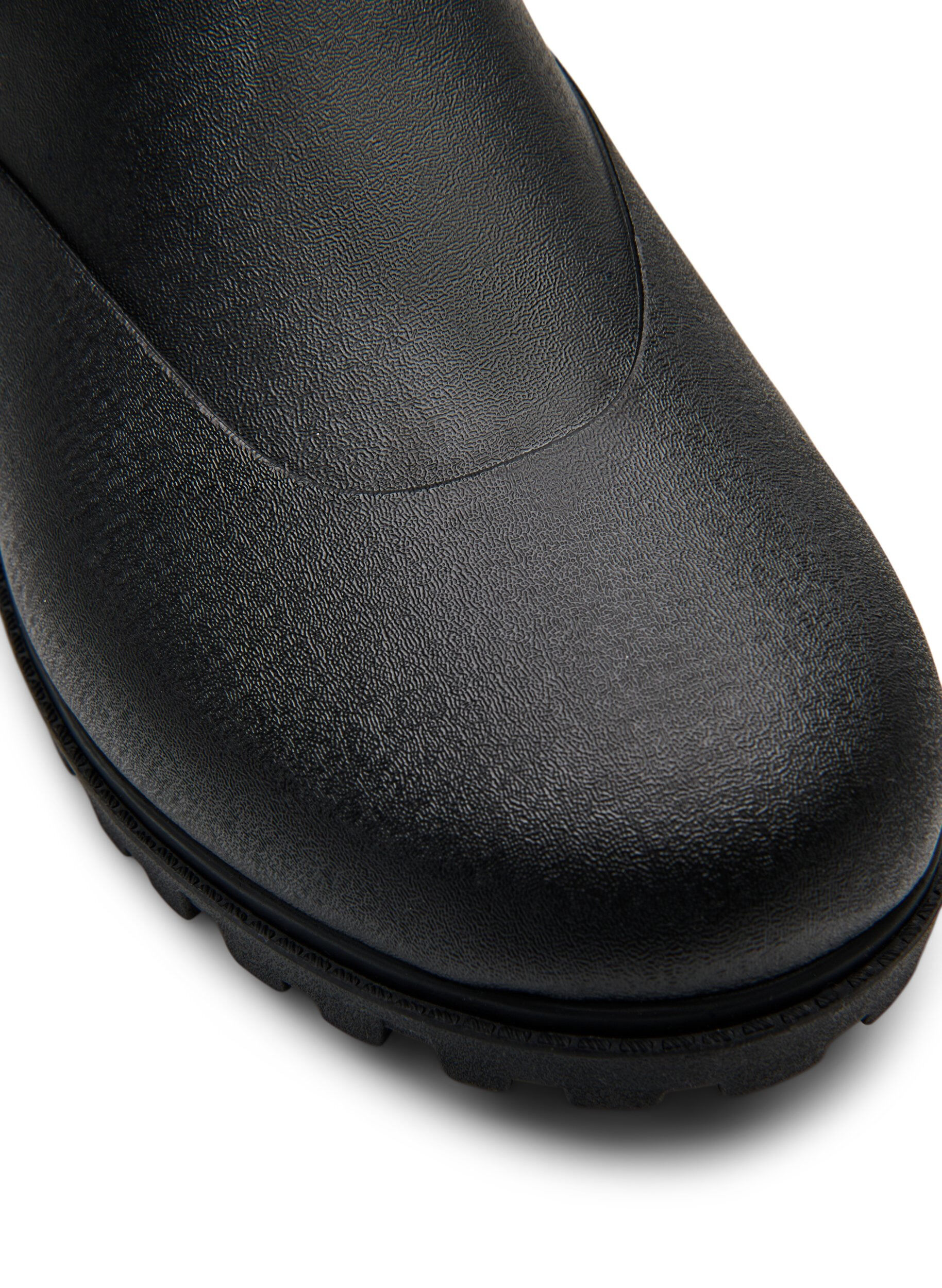 Zizzifashion Wide fit - Short wellies with elastic neoprene shaft, Black, Packshot image number 3