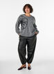 Jumper with flower appliqu&eacute;, Grey, Model image number 1