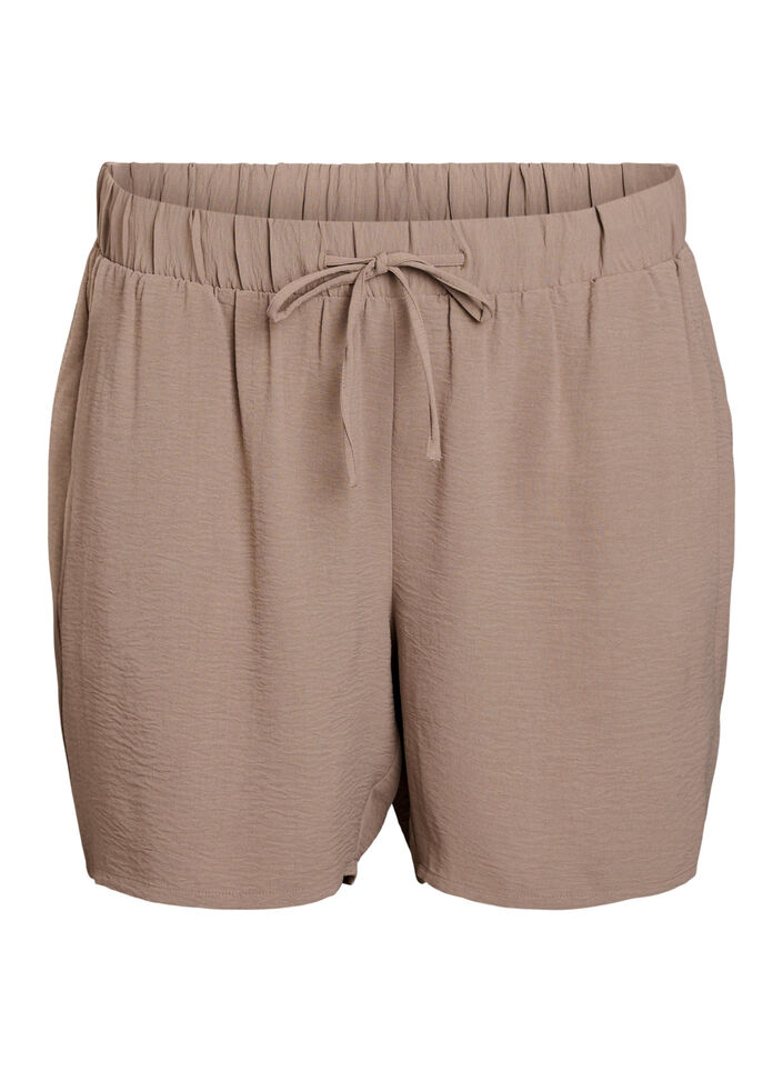 Shorts with pockets and elastic waistband, Brown, Packshot image number 0