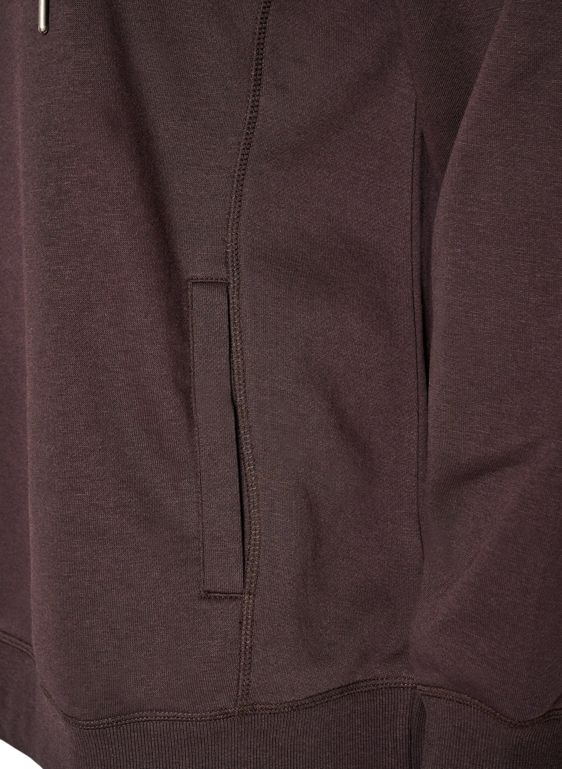 ZizzifashionSweatshirt with high collar and pockets, Brown, Packshot image number 3