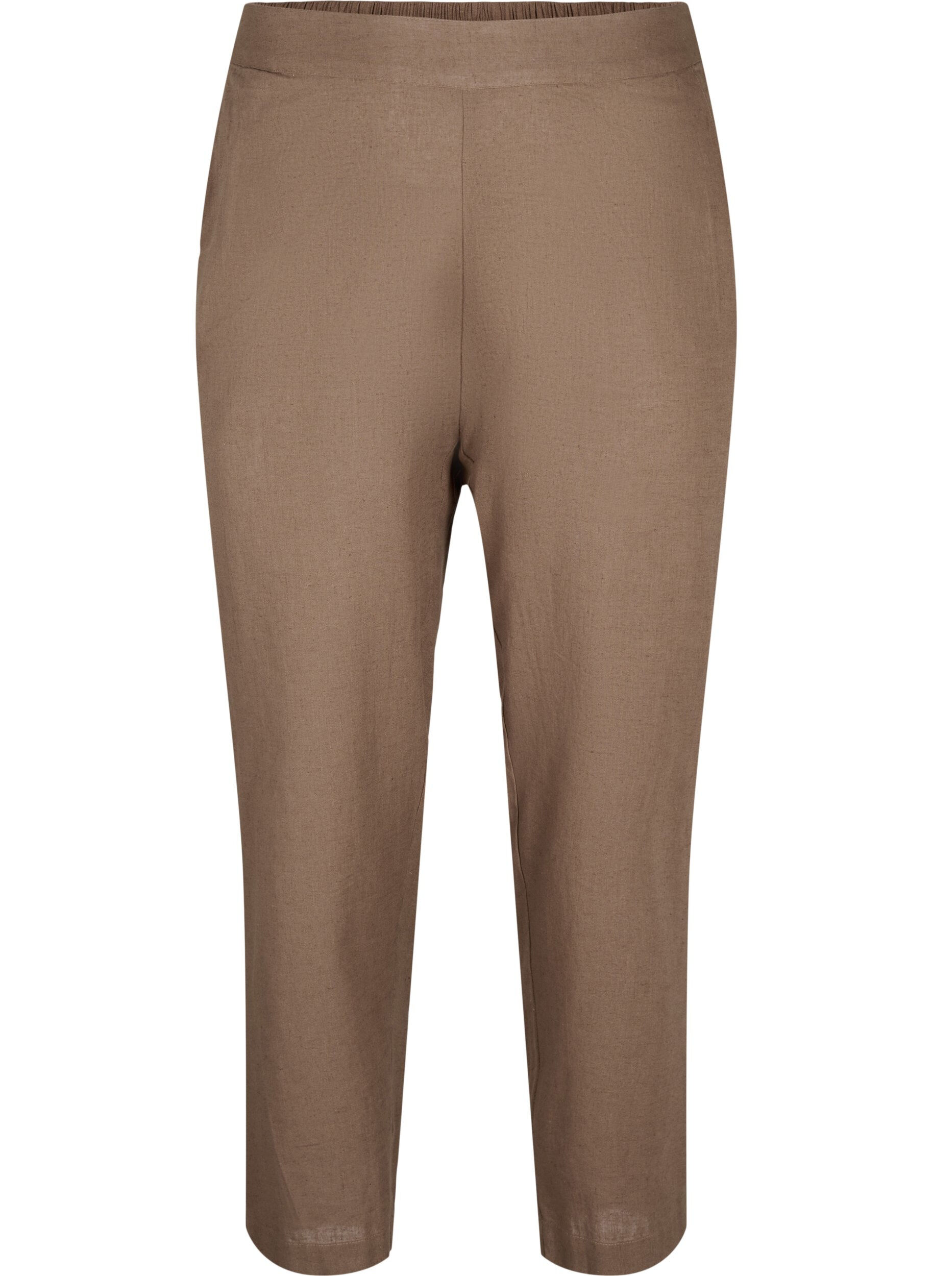 Zizzifashion Loose pants in linen-cotton blend, Cub, Packshot image number 0