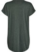 Short sleeve nightgown with text print, Green, Packshot image number 1