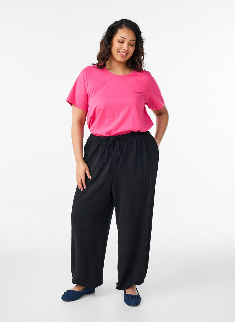 T-shirt with motif, Pink, Model image number 1