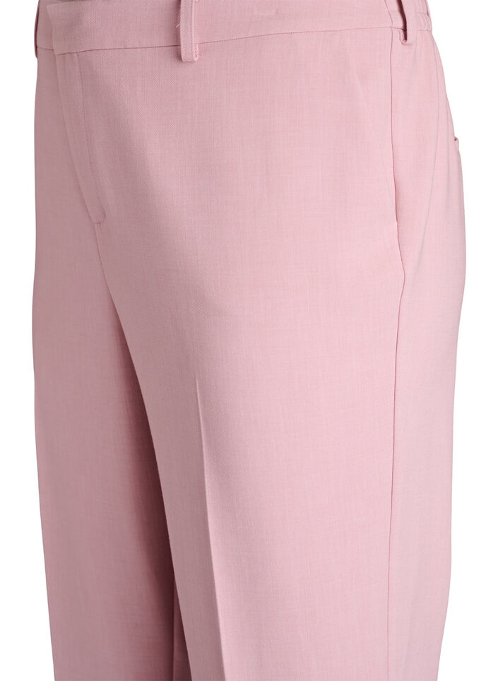 Tailored trousers with a high waist and straight fit, Rose, Packshot image number 2
