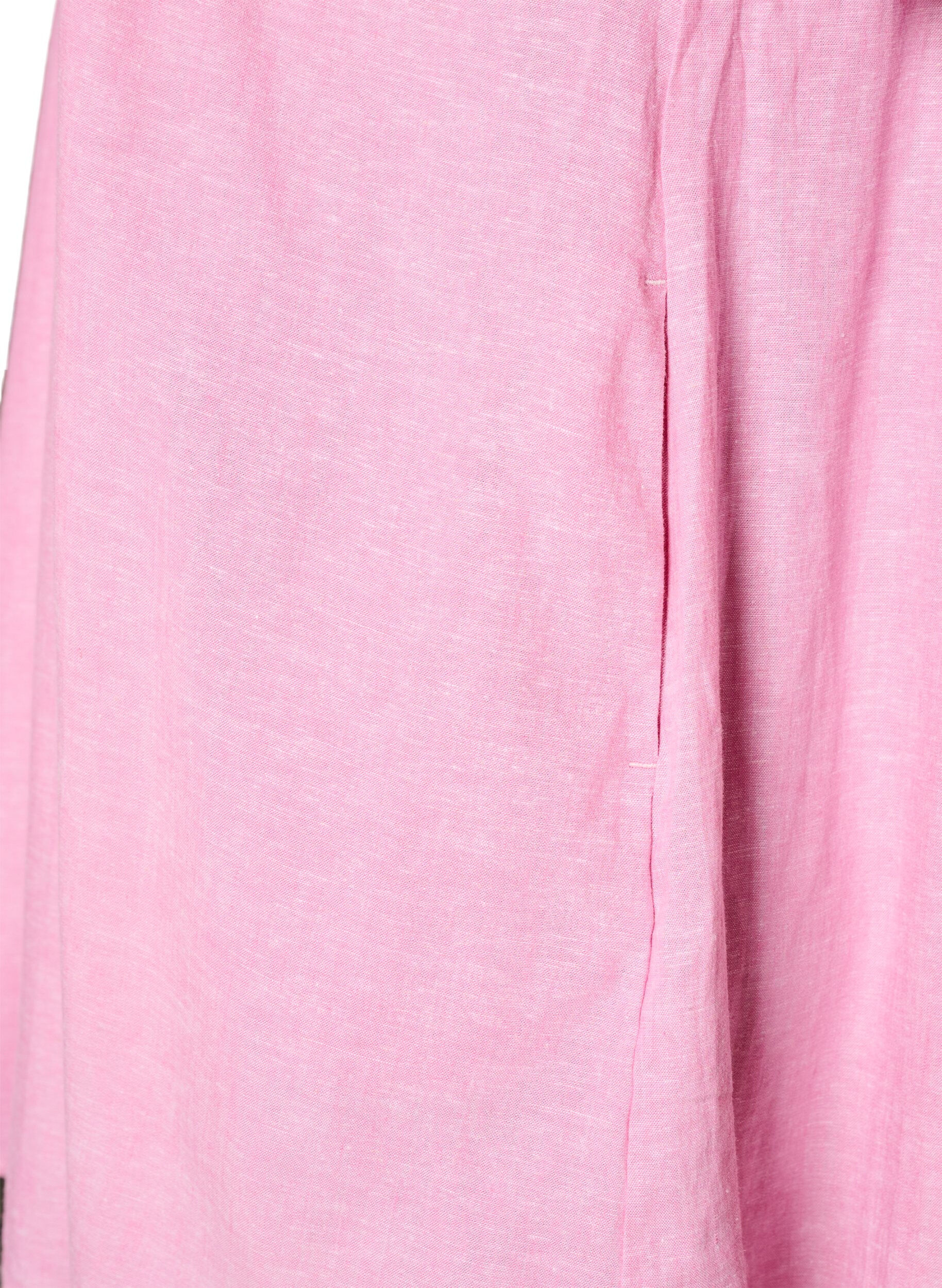 Zizzifashion Linen and viscose tunic with A-shape, 2169, Packshot image number 3