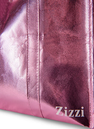 Shopping bag with zipper, Pink , Packshot image number 2