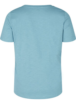 T-shirt with print made of organic cotton, Blue Heaven Melange, Packshot image number 1