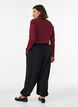 High-waisted jersey balloon trousers, Black, Model image number 1