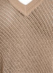 FLASH - Short-sleeved knitted blouse with v-neck, Beige, Packshot image number 2