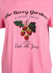Cotton t-shirt with fruit print and text, Pink, Packshot image number 2