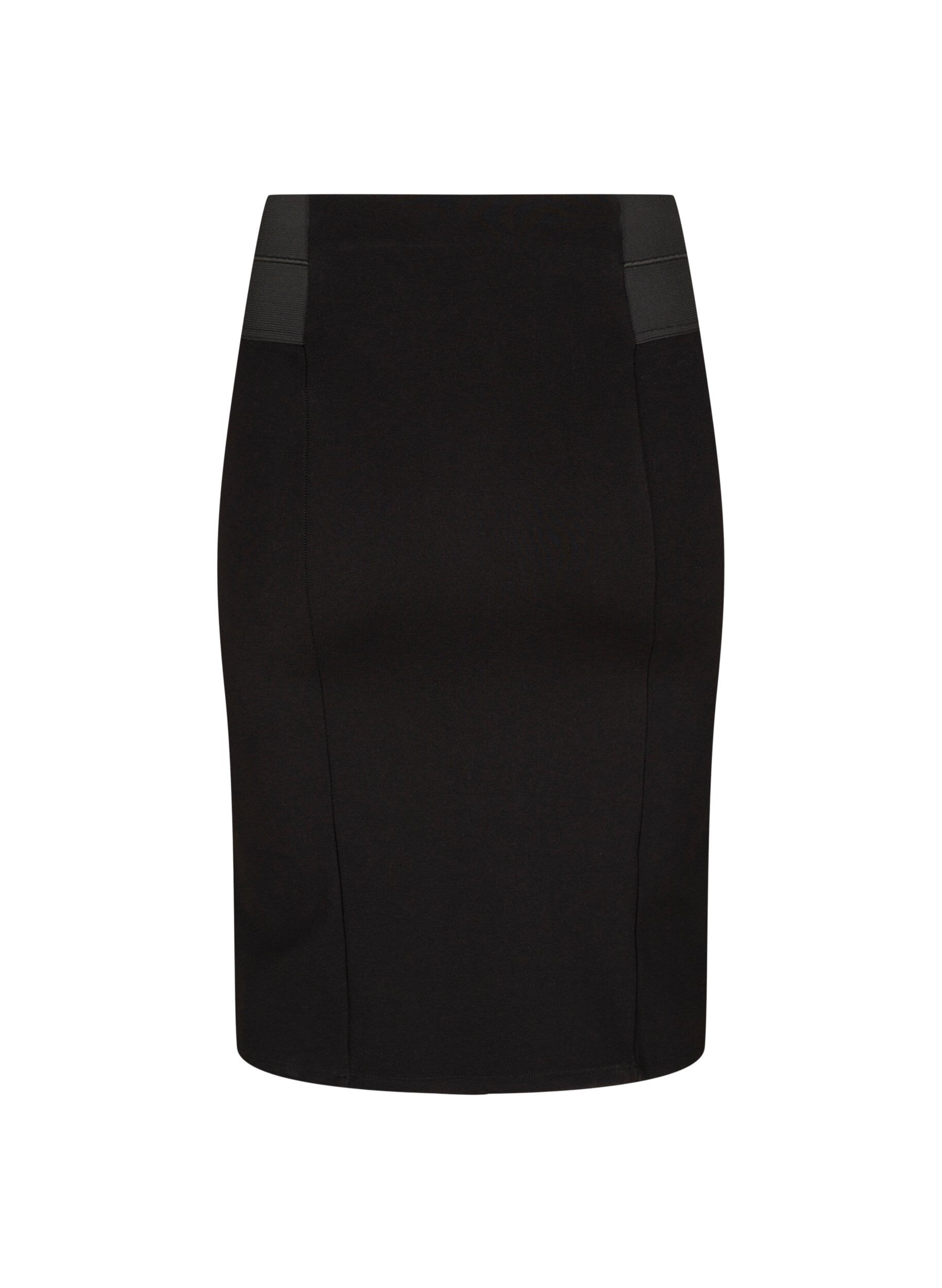 Zizzifashion Close-fitting skirt with elasticated waist, Black, Packshot image number 1