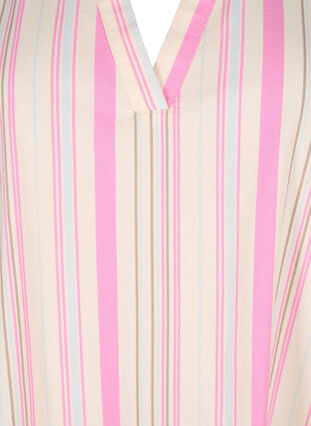 Striped cotton tunic, Eggnog Multi Stripe, Packshot image number 2