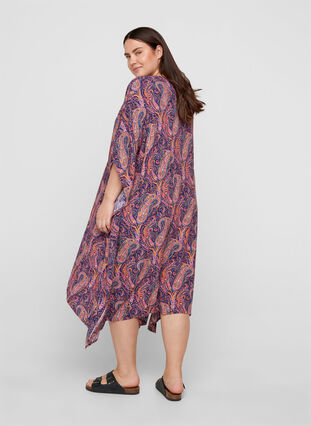 Viscose kaftan dress with paisley print, Paisley AOP, Model image number 1