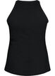 Ribbed cotton tank top, Black, Packshot image number 1