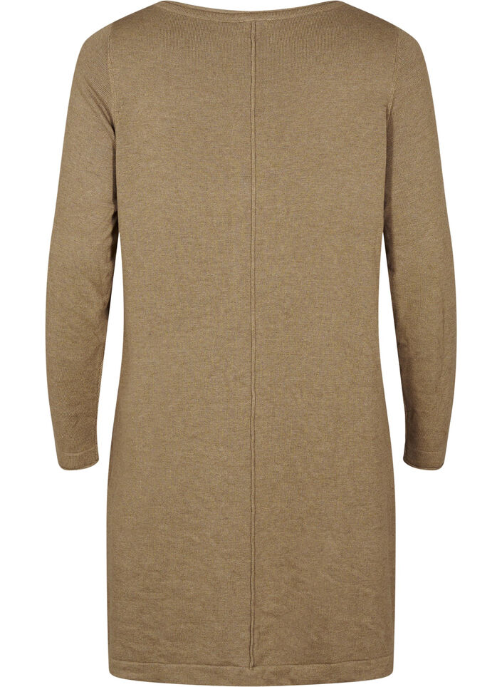 Knitted dress in cotton-viscose blend, Green, Packshot image number 1