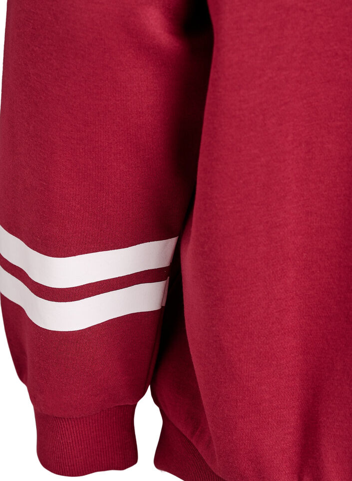 Sweatshirt with statement detail, Red, Packshot