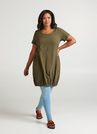 Dress with pockets, Ivy green, Model image number 3
