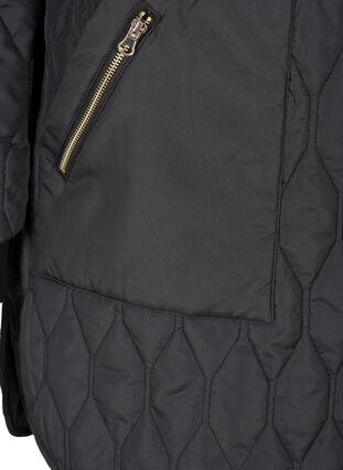 Quilted jacket with pockets, Black, Packshot image number 3