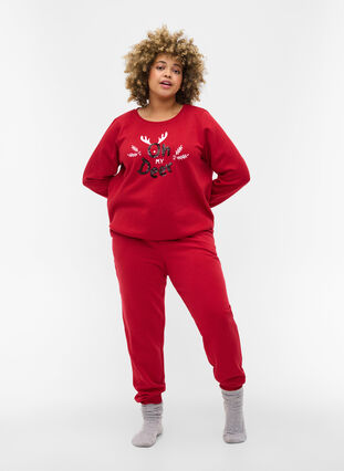 Christmas sweater, Red Oh Deer, Model image number 2