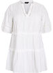 A-shape tunic with ruffles, White, Packshot image number 0