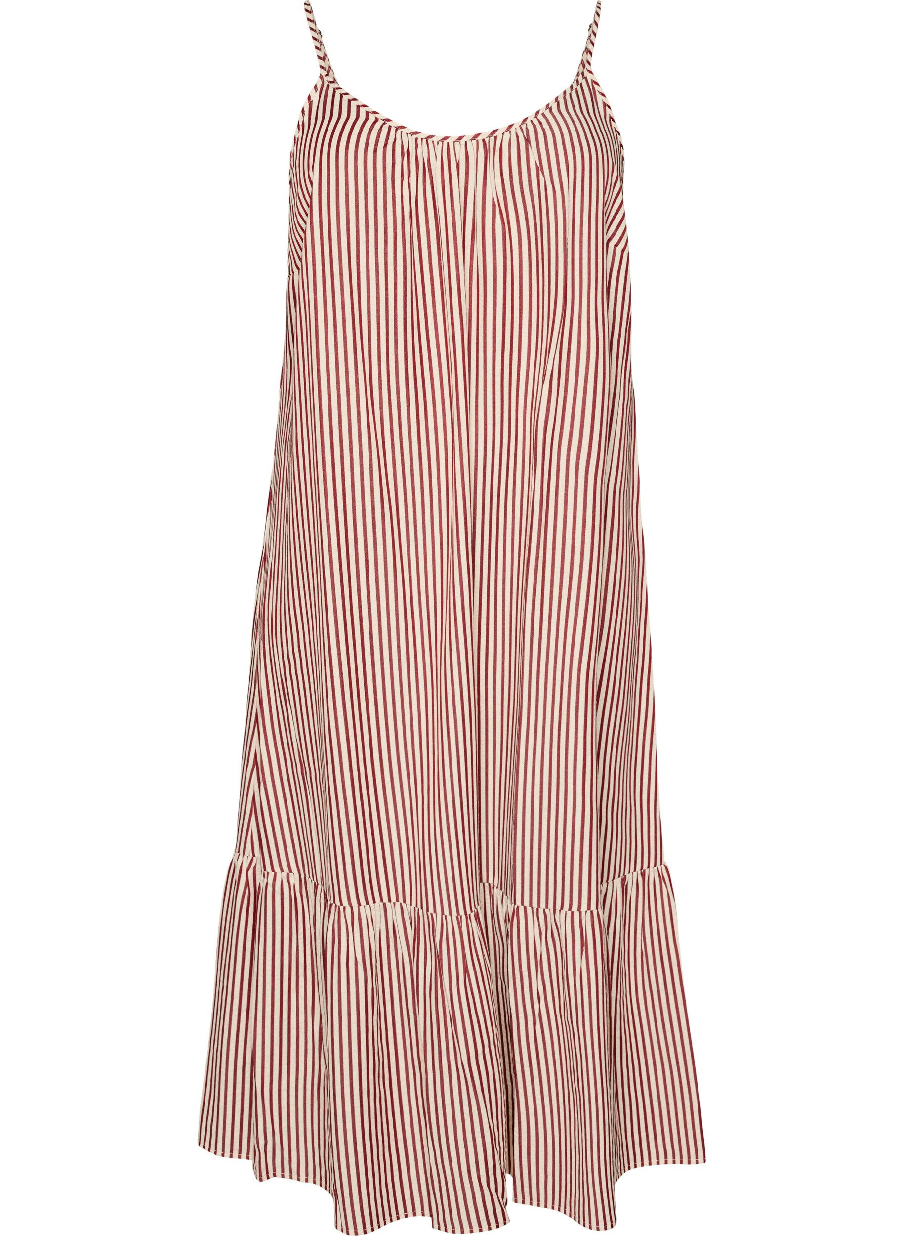 Summer dress with stripes and A-line shape