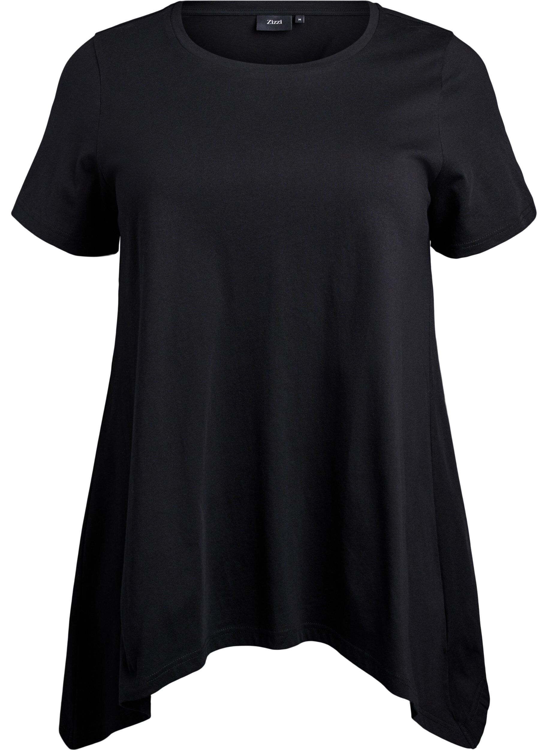 T-shirt with a round neck and A-line shape