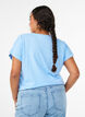 Short-sleeved t-shirt in a cotton blend, Blue, Model image number 2
