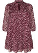 Tunic with floral print and glitter threads, Red, Packshot image number 0