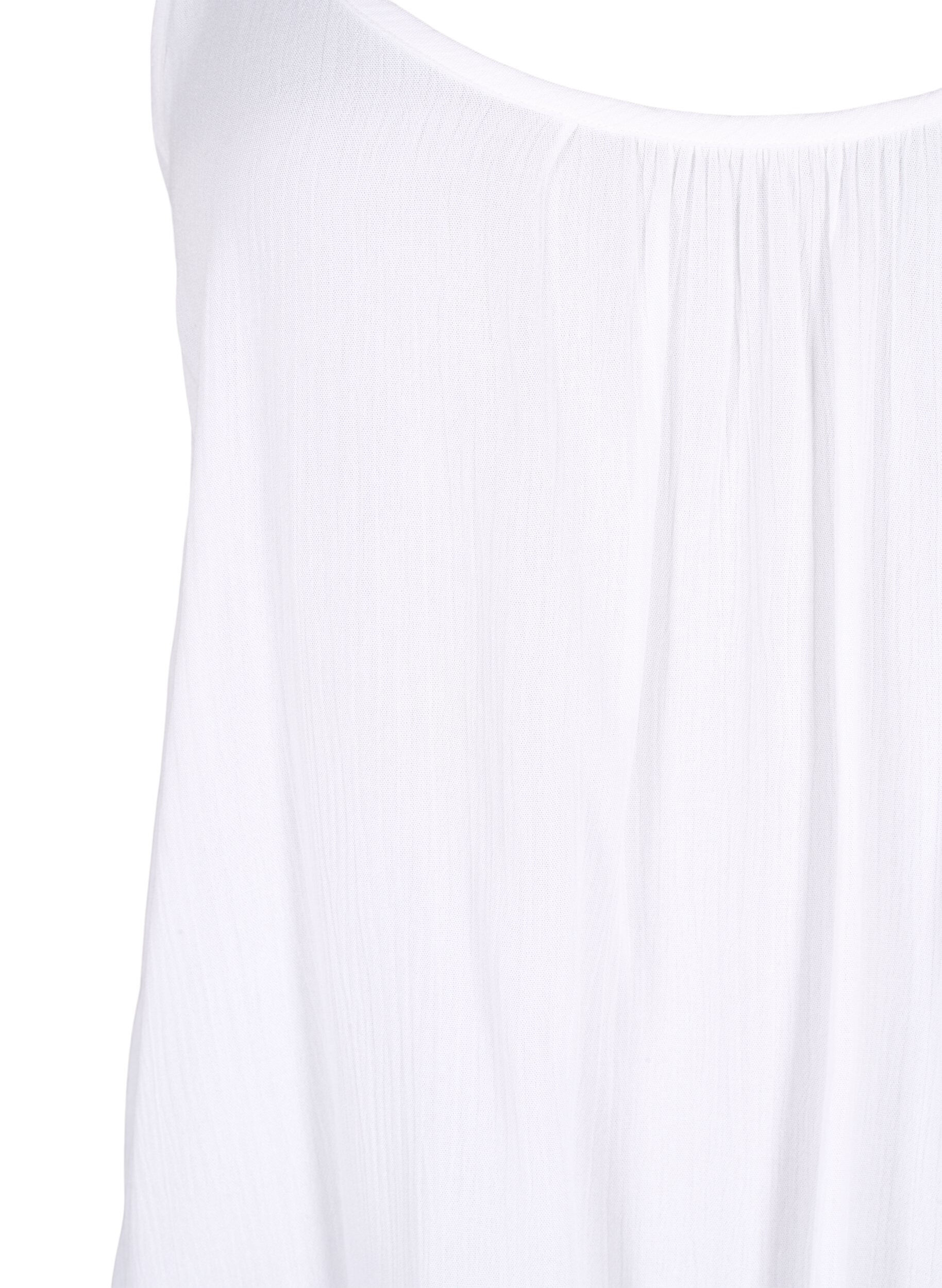 Zizzifashion Strap top in viscose, White, Packshot image number 2