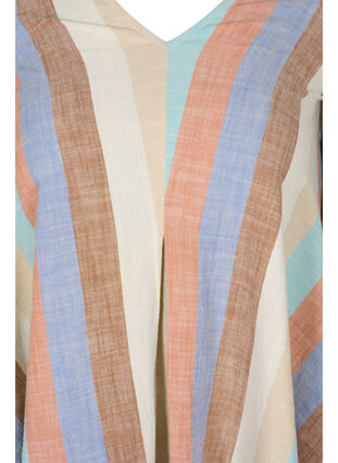 Striped cotton A shape dress, Multi Stripe, Packshot image number 2