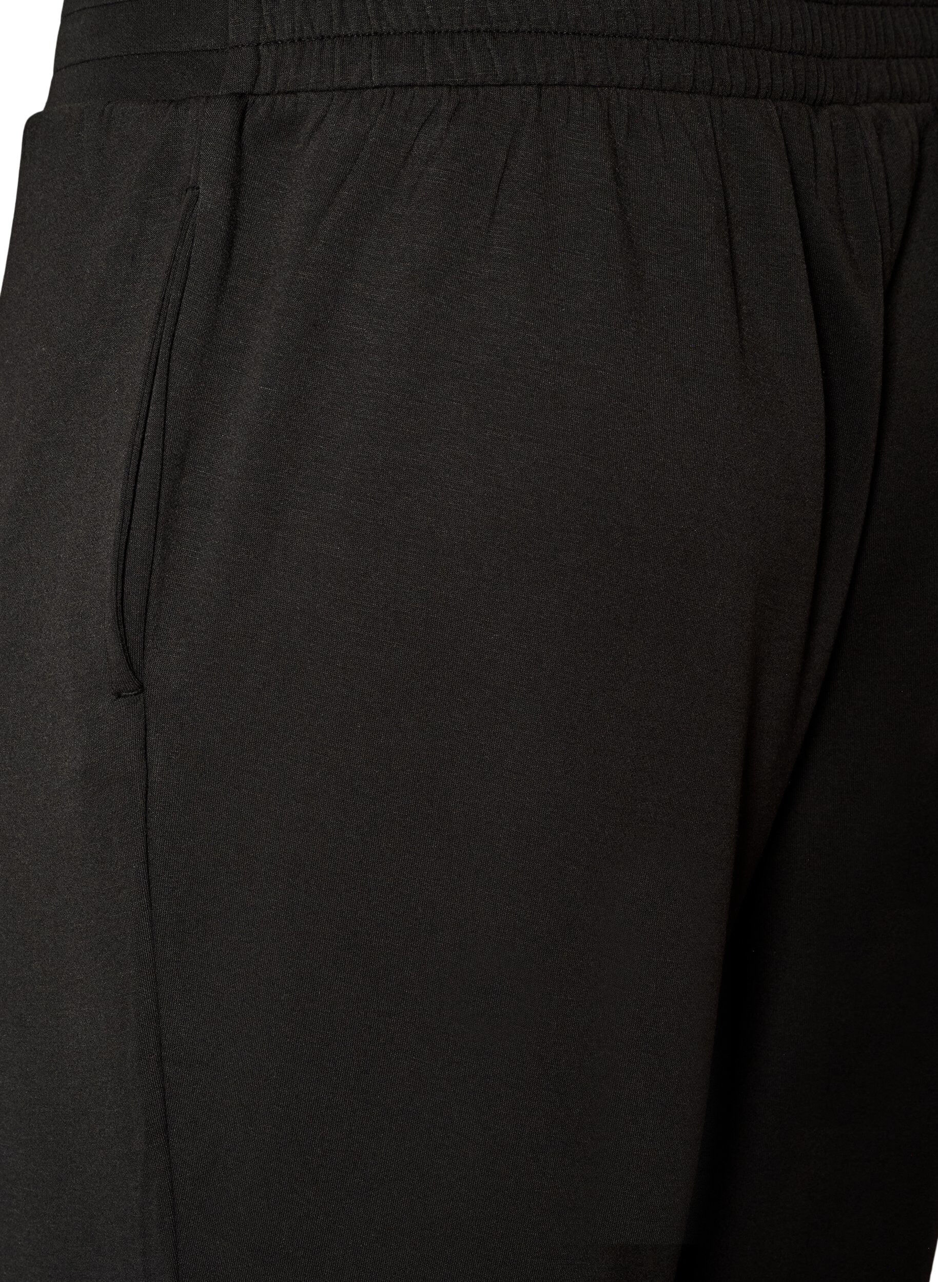 ZizzifashionJersey trousers with high waist and pockets, Black, Packshot image number 3