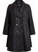 A-line wool coat with pockets, Black, Packshot image number 0
