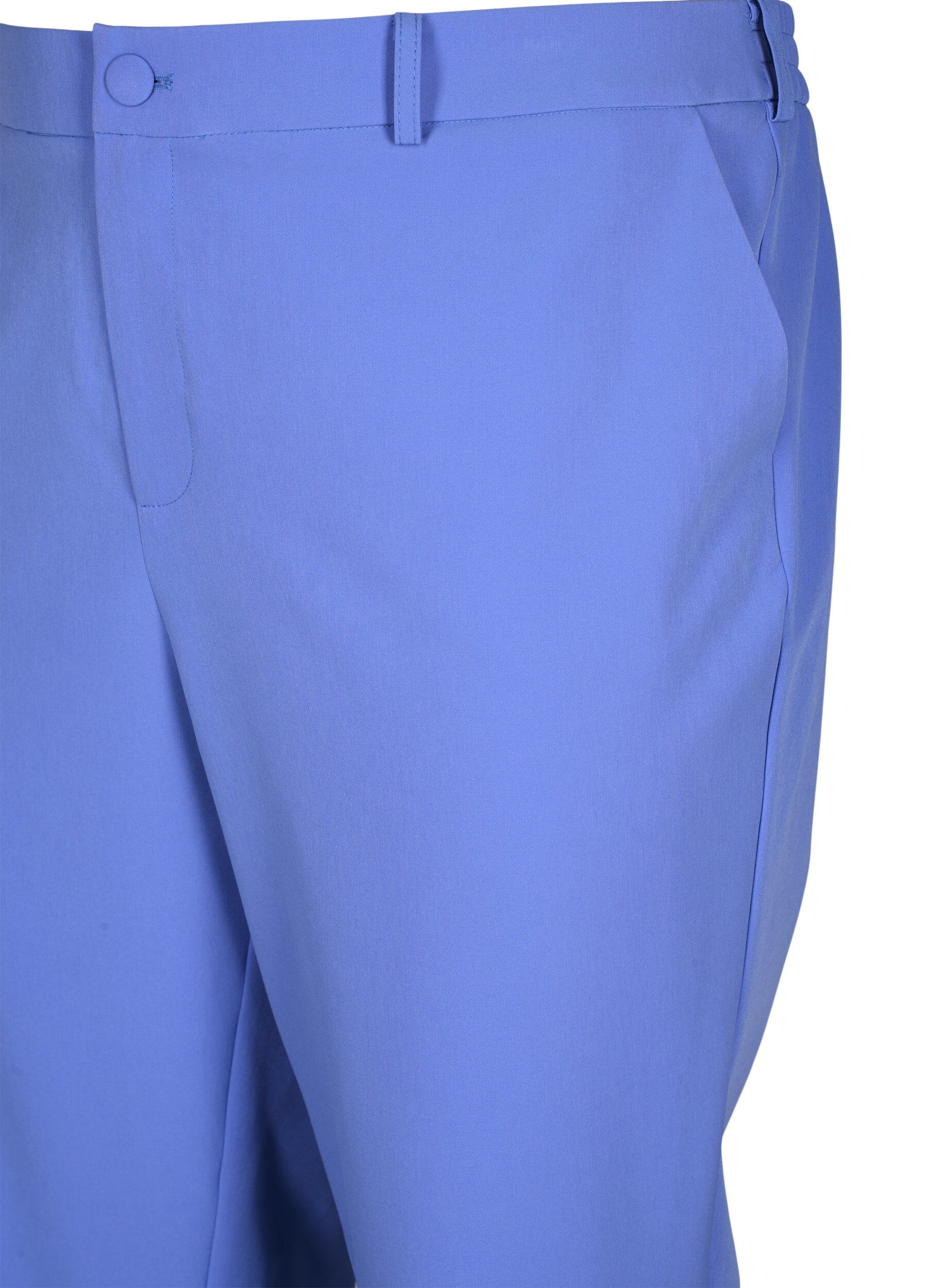 Zizzifashion Straight leg trousers with pockets, Wedgewood, Packshot image number 2