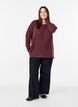 Long-sleeved blouse with texture, Dark Bordeaux, Model image number 1