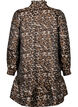 Short jacquard dress with leopard pattern, Brown Leo AOP, Packshot image number 1