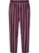 Loose pyjama bottoms with stripes, Dark Bordeaux, Packshot image number 0