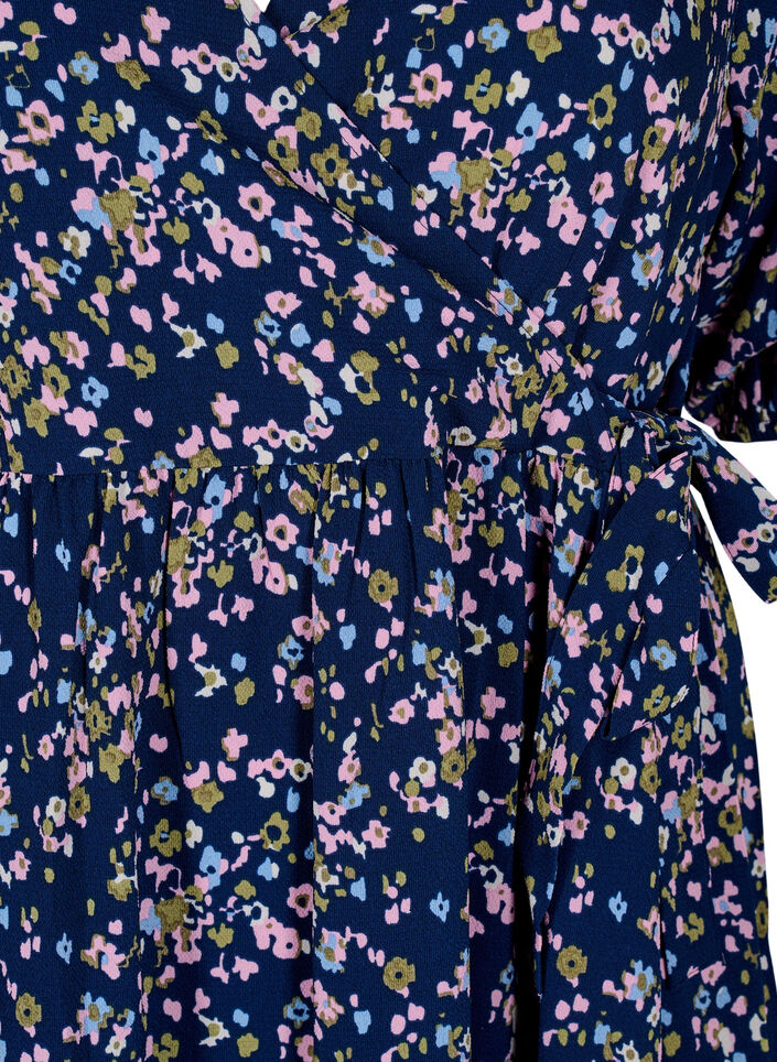 Wrap dress with short sleeves, Begonia P.Ditzy AOP, Packshot image number 2