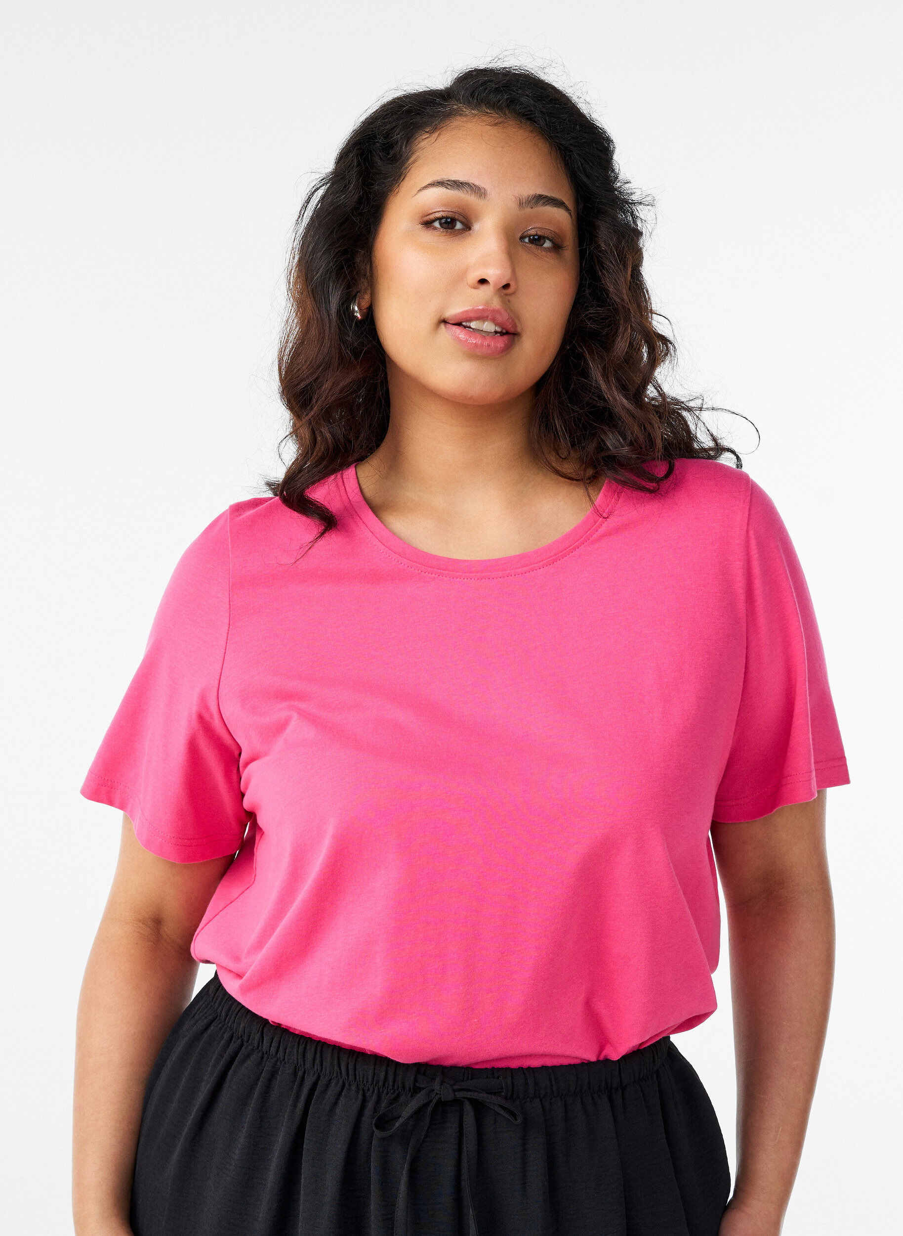 Zizzifashion T-shirt with motif, Pink, Model image number 2