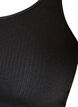 Seamless ribbed sports bra, Black, Packshot image number 3