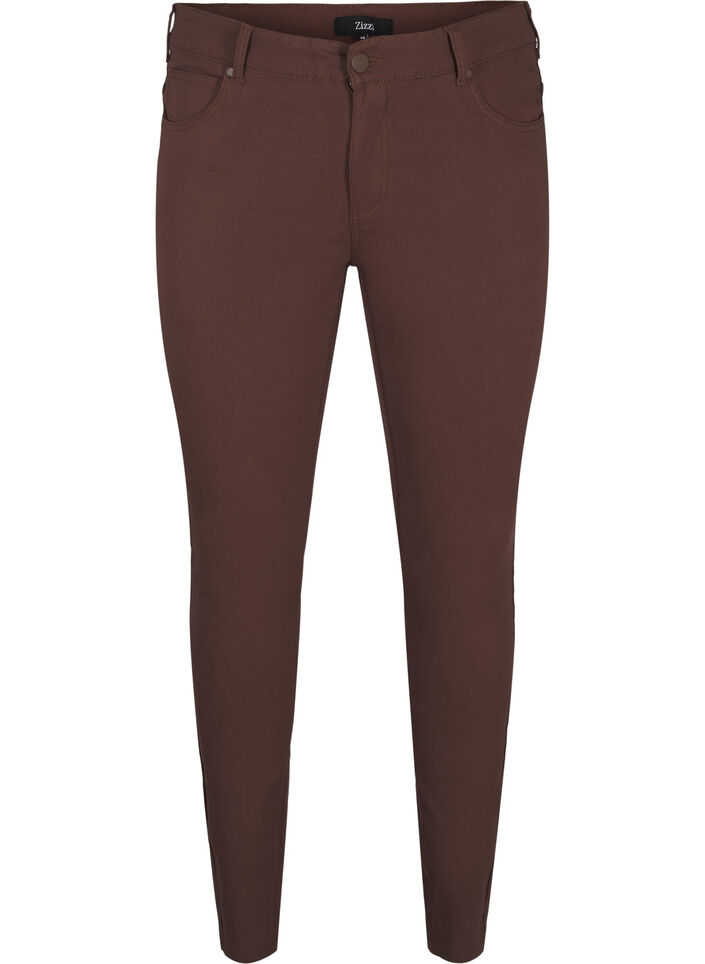 Slim fit trousers with pockets, Brown, Packshot image number 0