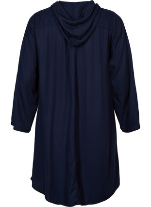 Viscose tunic with hood, Night Sky, Packshot image number 1