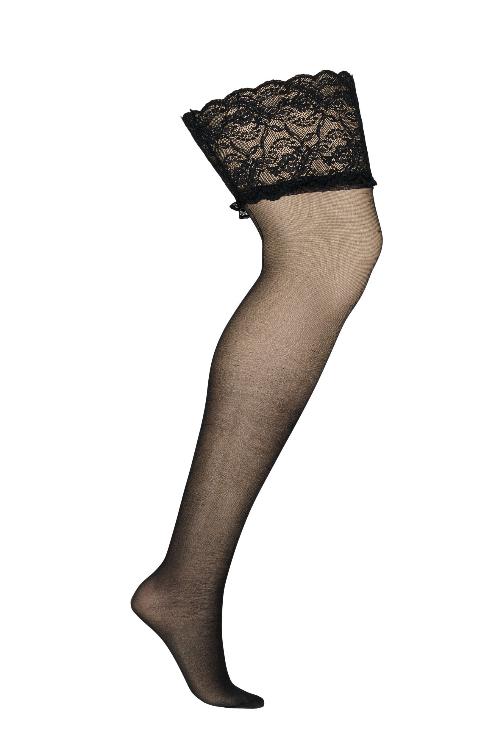 Zizzifashion Hold-up stockings in 20 denier, Black, Packshot image number 1