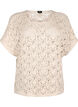 Knitted blouse with short bat sleeves, Sandshell, Packshot image number 0