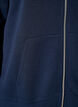 Hooded sweatshirt with a zip and pockets, Blue, Packshot image number 3