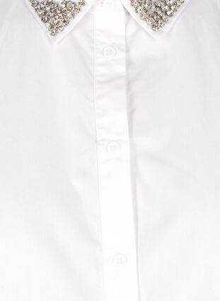 Shirt colar with sparkeling stones, Bright White, Packshot image number 2