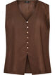 Sleeveless vest with a V-neck and buttons, Brown, Packshot image number 0