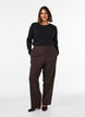 Long-sleeved basic T-shirt with a round neck, Black, Model image number 1