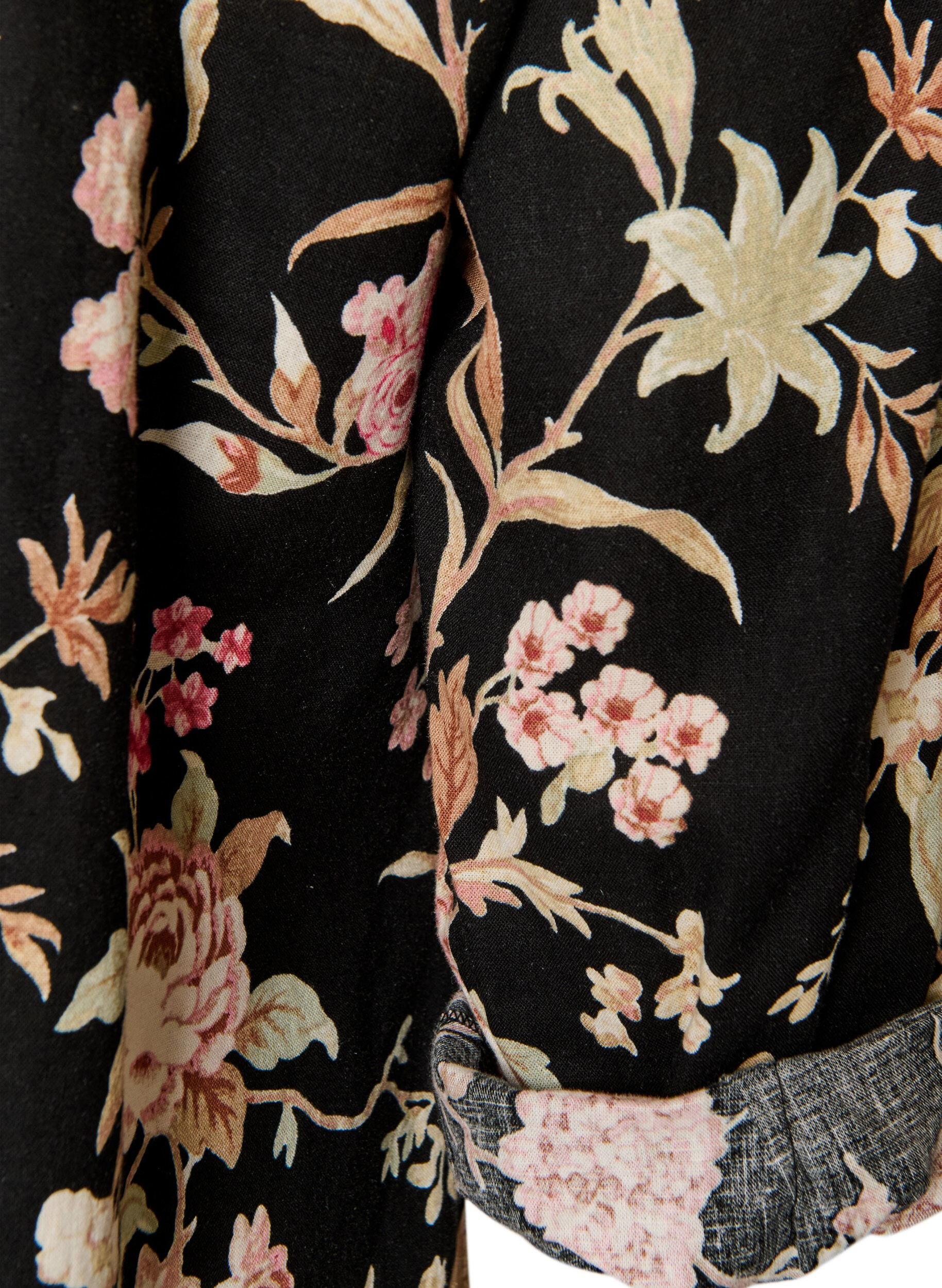 ZizzifashionLong shirt in linen and viscose, Black, Packshot image number 3