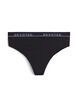Cotton g-string with a regular waist, Black, Packshot image number 0
