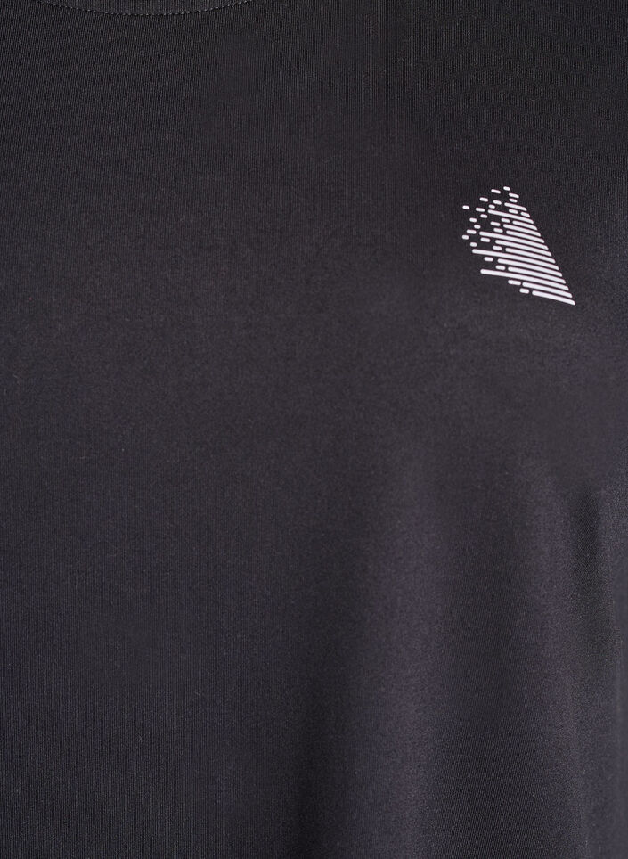 Solid-coloured training T-shirt, Black, Packshot image number 2